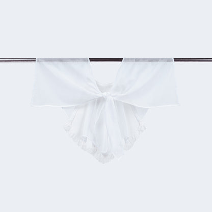 White denim collar tied on hanger – blend of textures